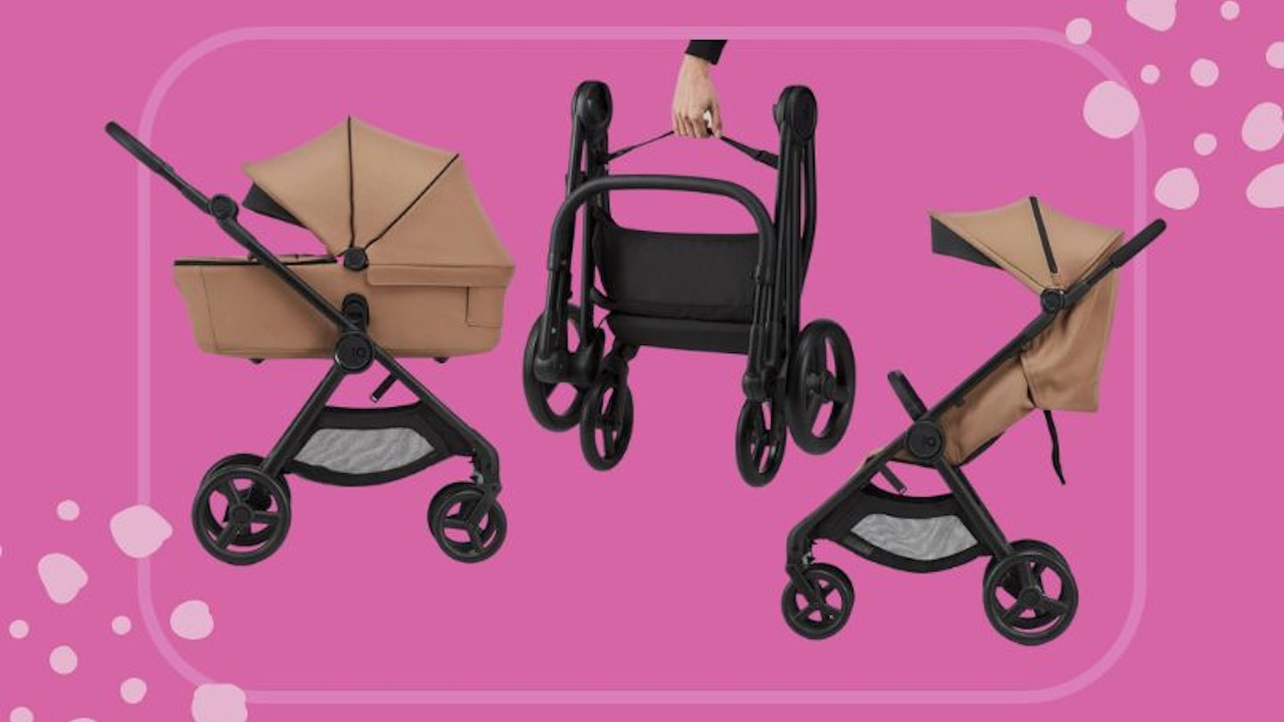 Image of the Anex Basic IQ Stroller on a pink background