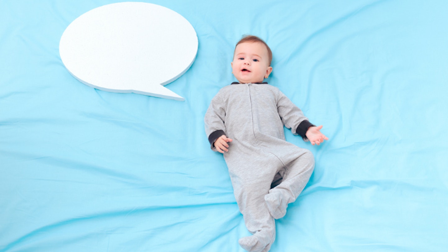 Baby with speech bubble