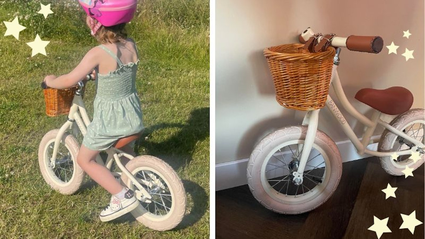 2 year old testing the Banwood Bike