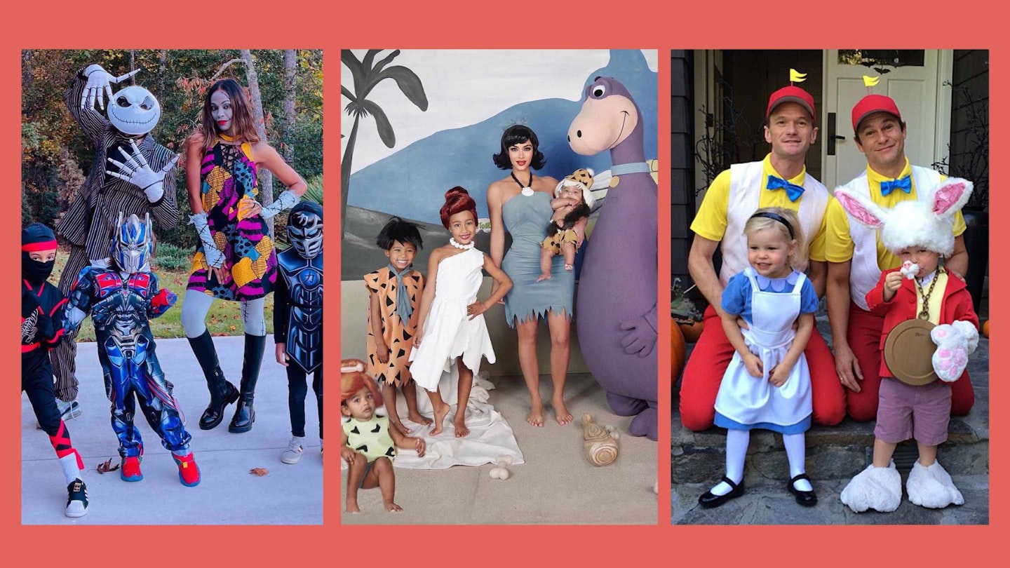 Best family celebrity halloween costumes collage