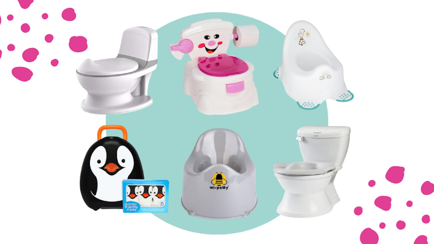 A selection of the best potties for potty training being tester by mums and toddlers