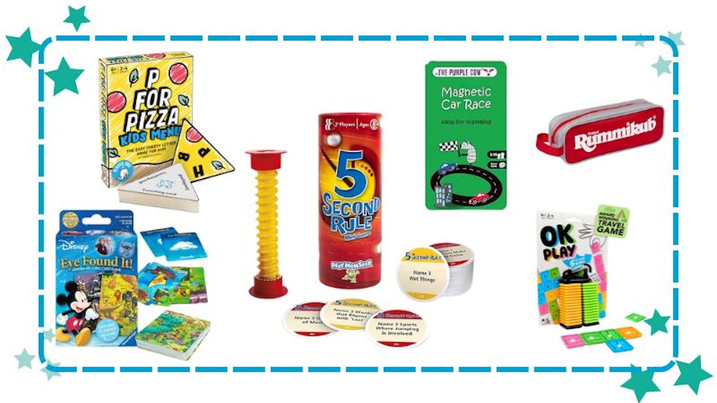 a selection of the best travel games for kids