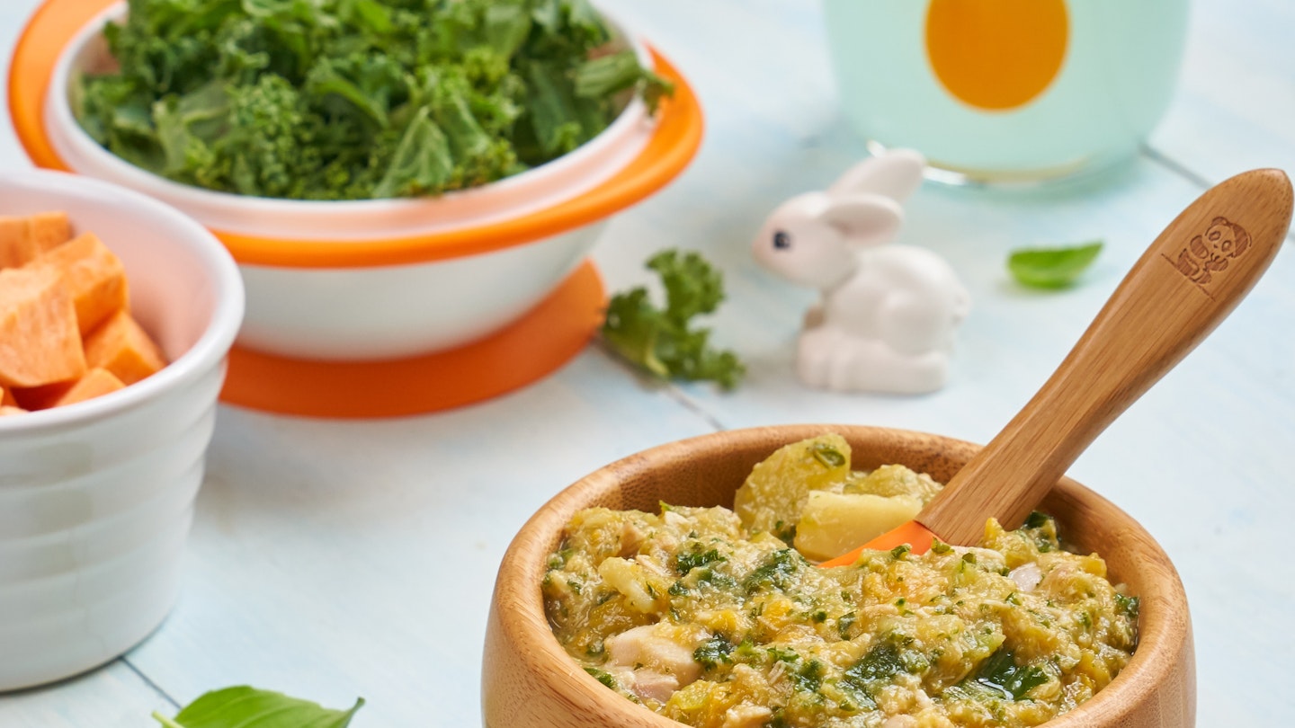Chicken, parsnip, apple and kale recipe