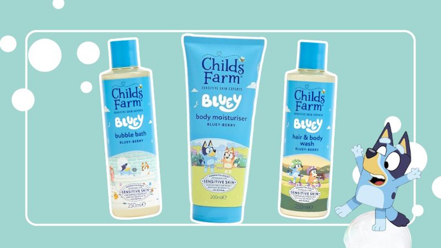 Three new Childrens Farm products on a bluey-green background