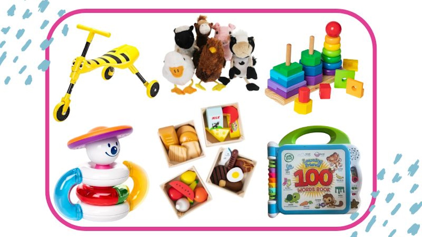 A selection of the best toys for two years olds being tested