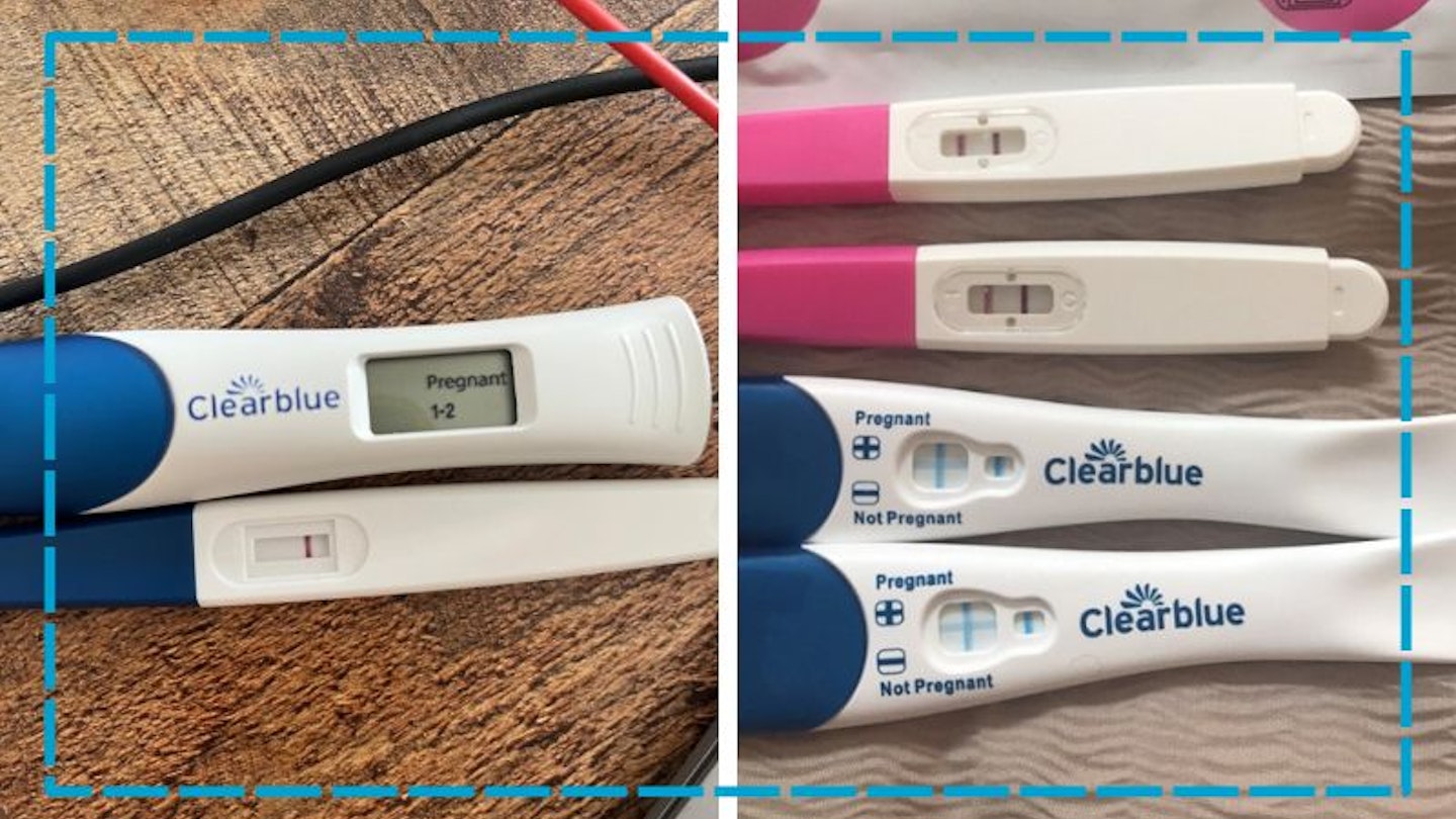 Faint pregnancy tests