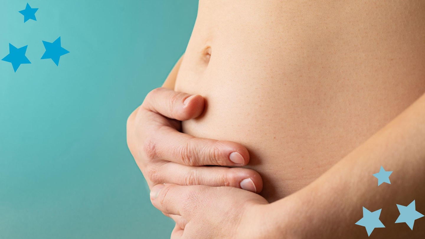 Close up image of baby bump