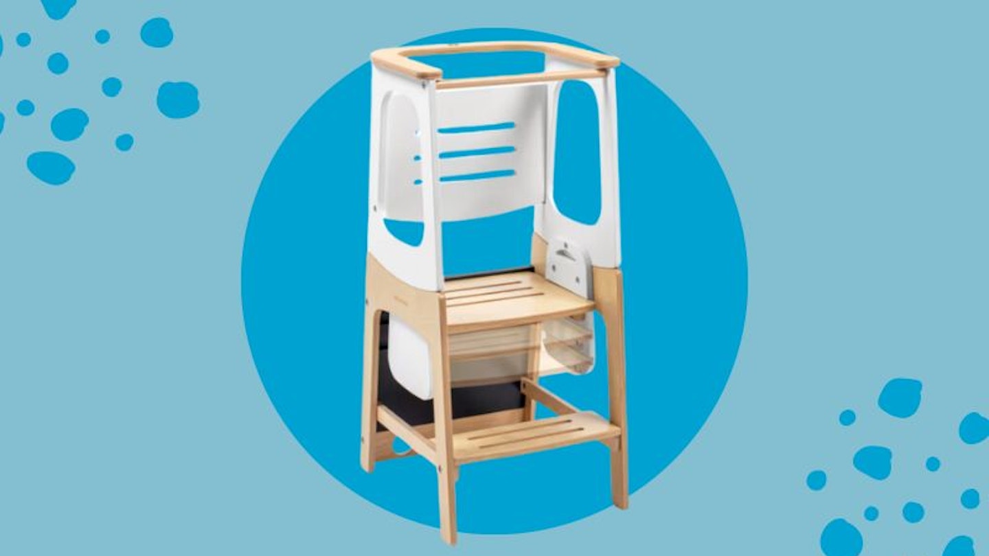 The Maxi Cosi Toucan Tower on a blue background
