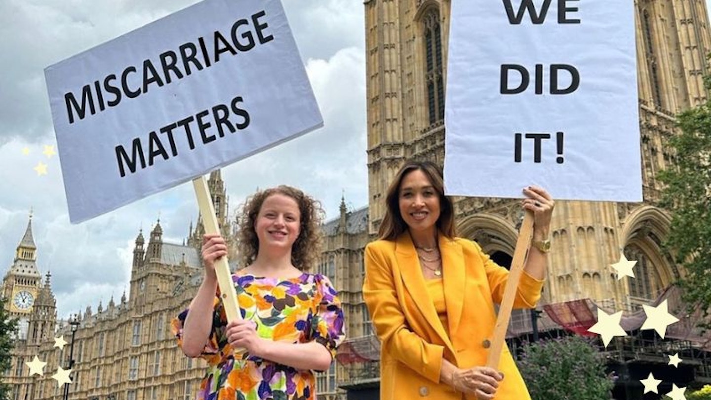Myleene Klass campaigning for grieving parents of miscarraige