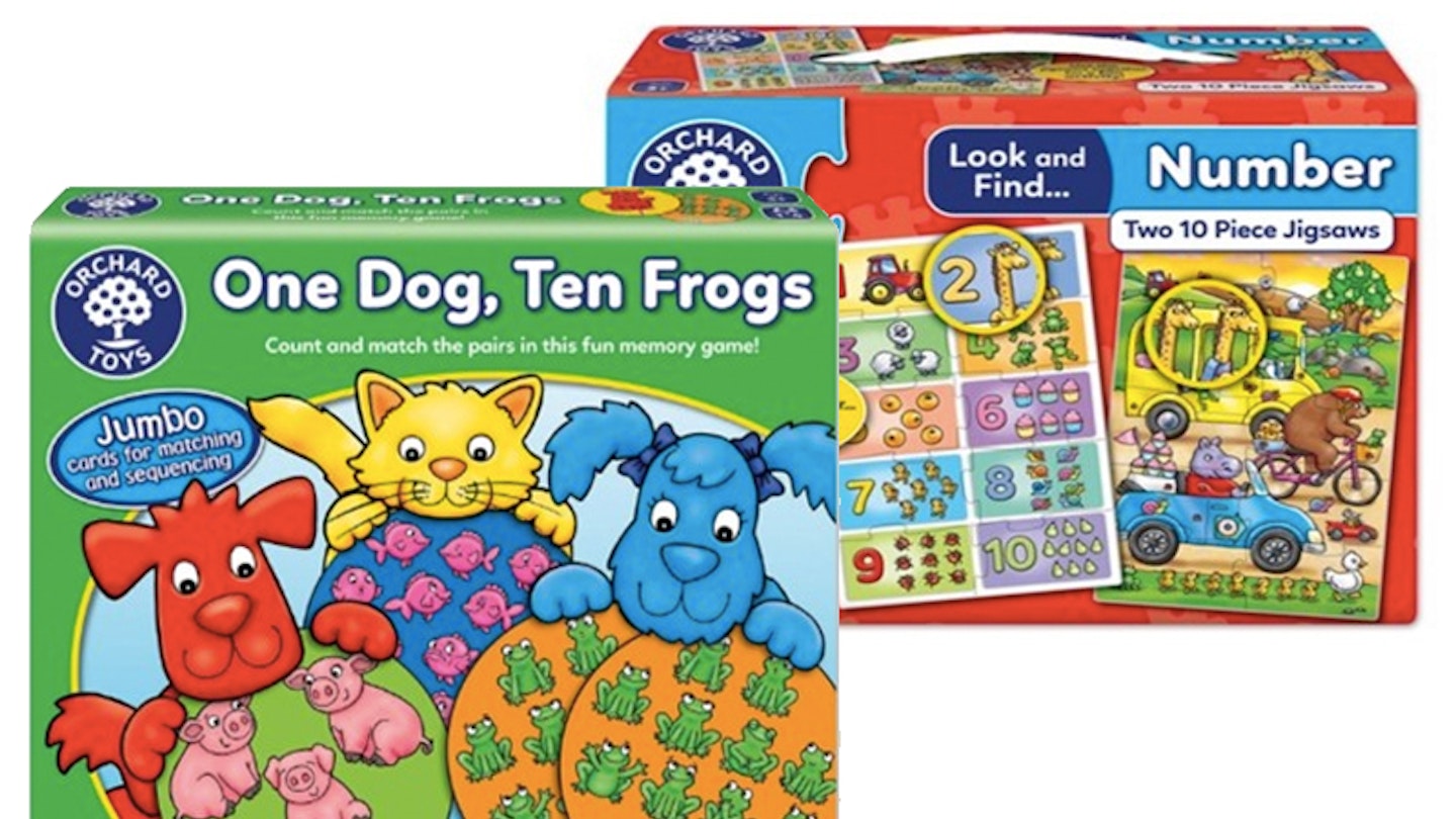 One Dog, Ten Frogs Game + Look and Find…Number Jigsaw