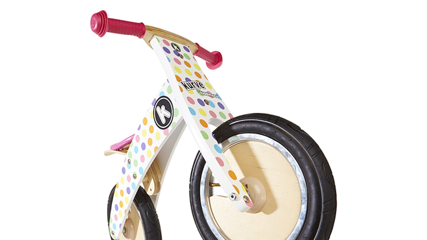 Kiddimoto Pastel Dotty Kurve Balance Bike