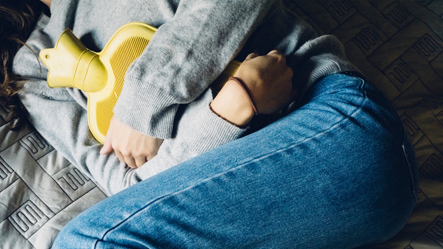 period pain but no period