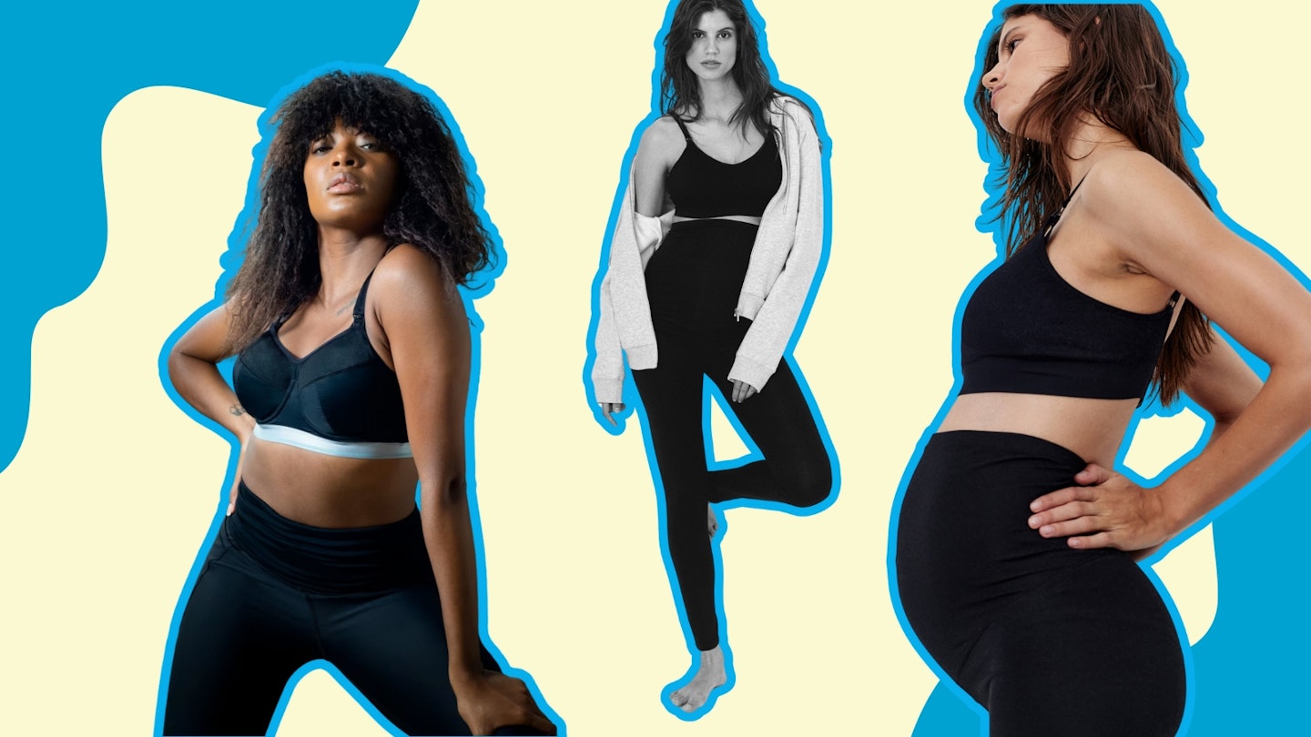 A collage of the best sports nursing bras uk.