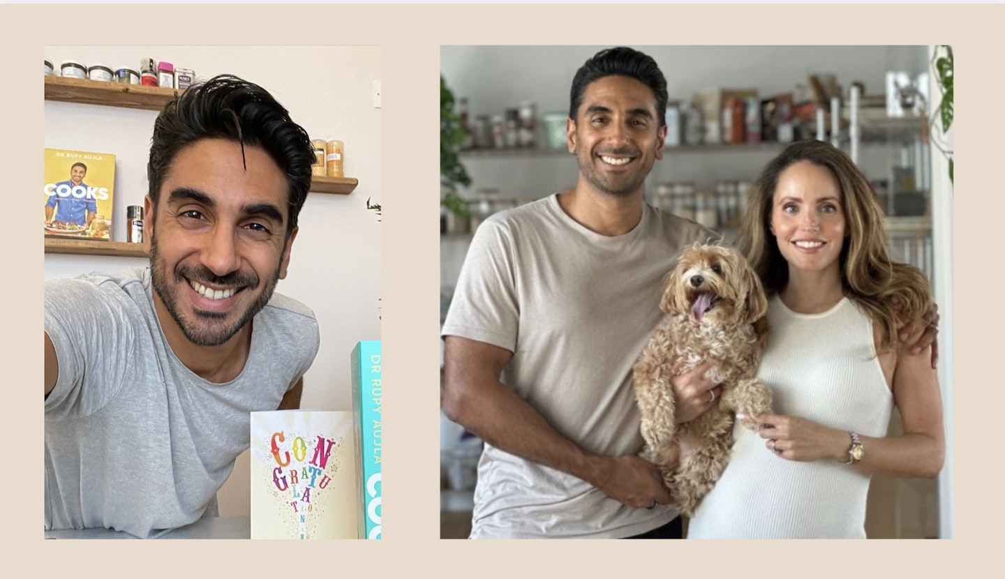 Dr rupy aujla header image with his wife and new baby collage