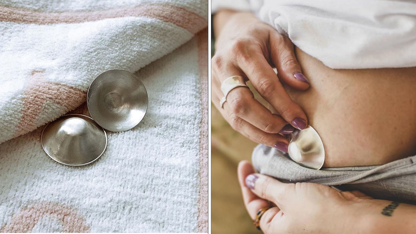 Silver nursing cups