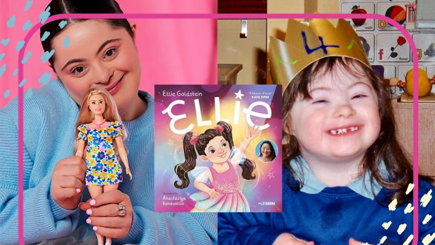 Ellie Goldstein book and with Down Syndrome Barbie