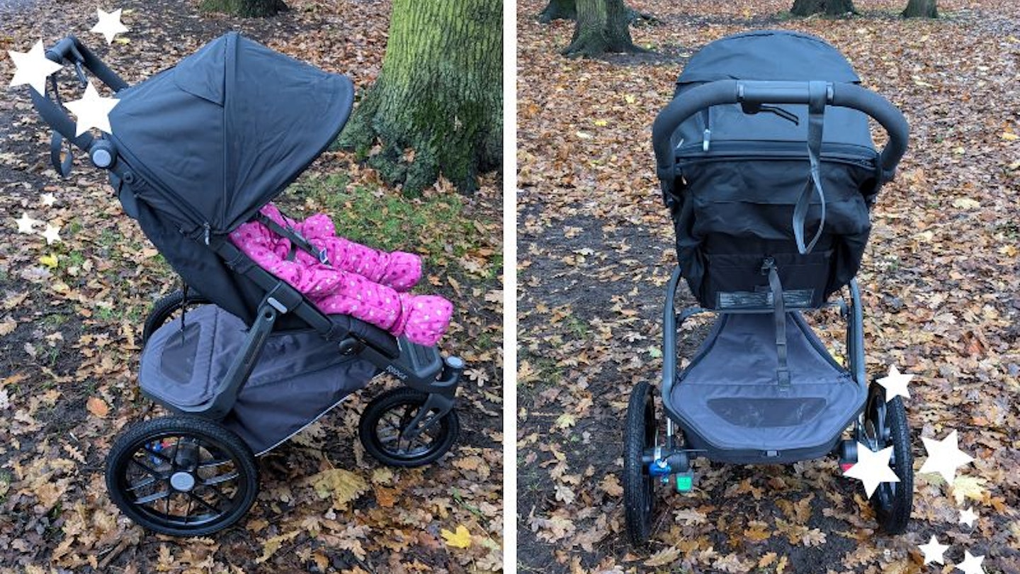 Image of the UPPAbaby Ridge All Terrain Stroller tested on rough terrain
