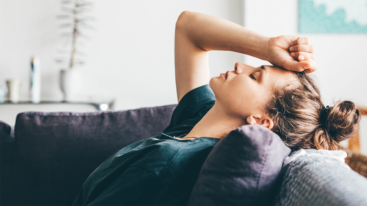 woman with headache